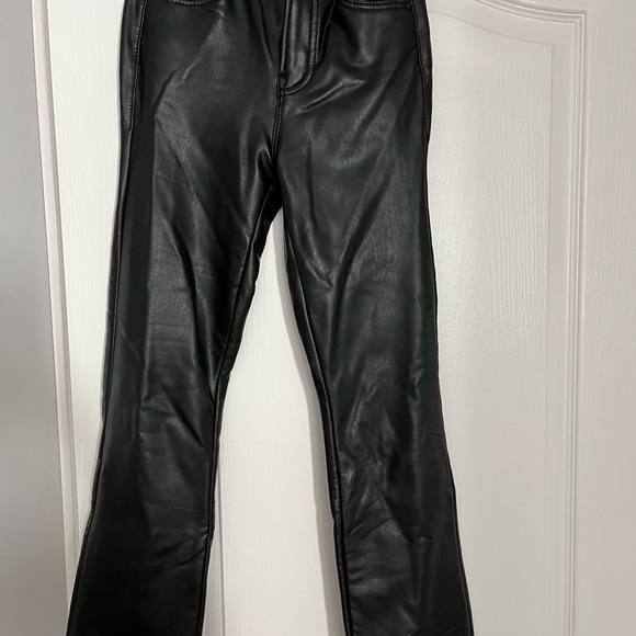 Mother the insider cropped faux leather bootcut pants - Picture 3 of 5